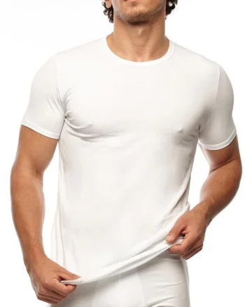 Tricou bumbac barbati decolteu rotund  GU006 0001, Alb