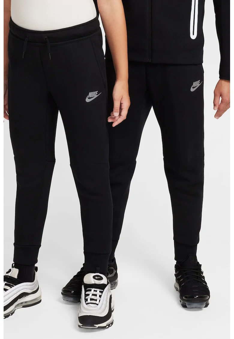 Pantaloni de trening unisex cu talie elastica, Negru