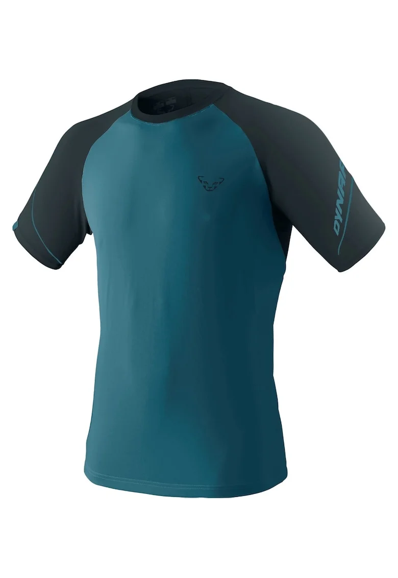 Tricou alergare barbati  Alpine Pro, Negru/Turcoaz