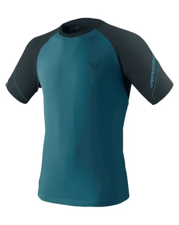 Tricou alergare barbati  Alpine Pro, Negru/Turcoaz