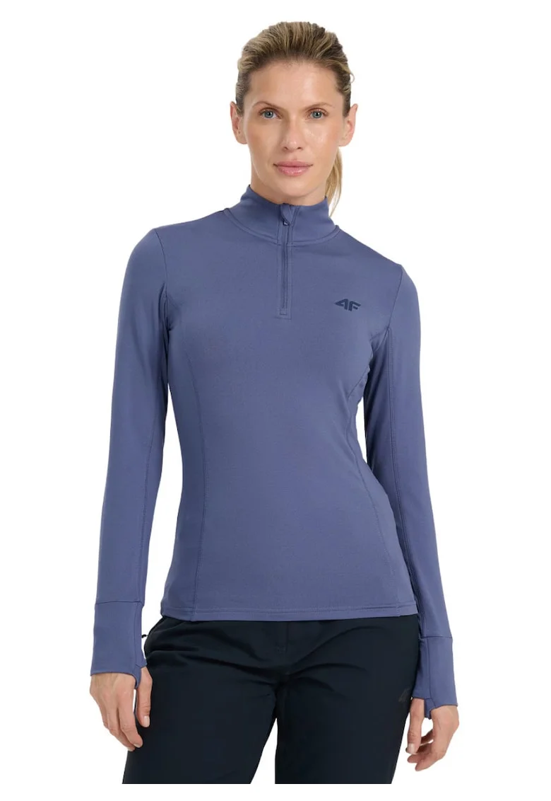 Bluza sport  mov, material cu uscare rapida, croiala slim, pentru femei,