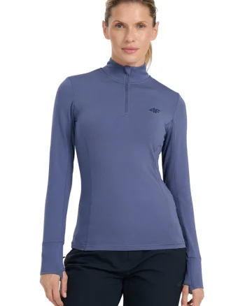 Bluza sport  mov, material cu uscare rapida, croiala slim, pentru femei,