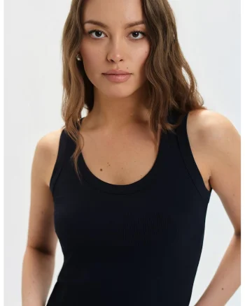Top slim-fit, Albastru ultramarin