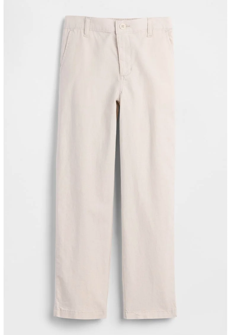 Pantaloni din amestec de in cu segment elastic transparent, Bej deschis