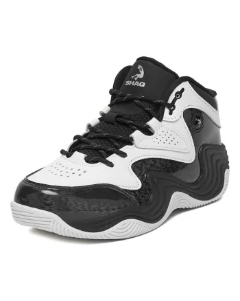 Pantofi sport copii,  baschet, piele naturala, alb,