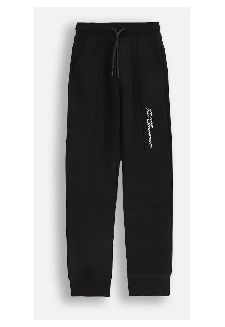 Pantaloni sport cu talie ajustabila si buzunare oblice,