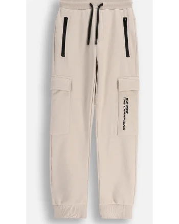 Pantaloni sport cu buzunare multiple si talie ajustabila,