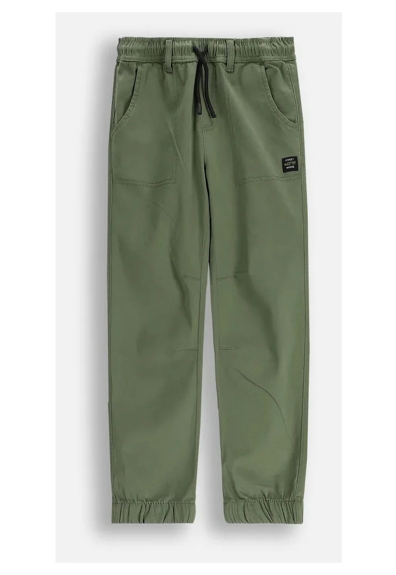 Pantaloni cu talie ajustabila si buzunare oblice,