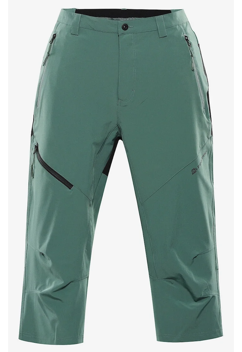 Pantaloni capri cu model colorblock,