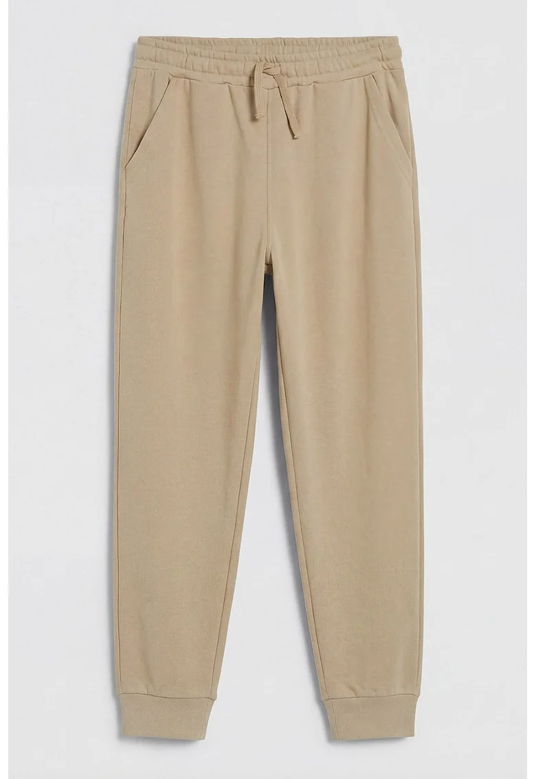 Pantaloni de trening cu buzunare oblice, Bej
