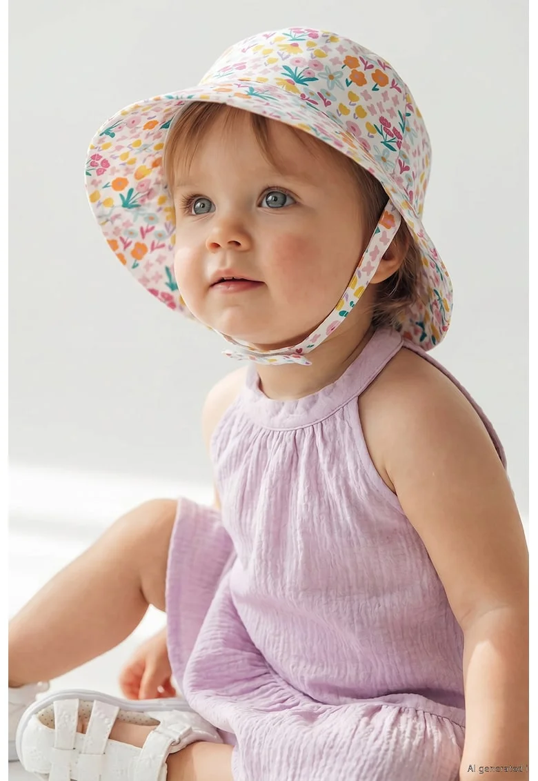 Palarie bucket cu bareta pe barbie, Multicolor