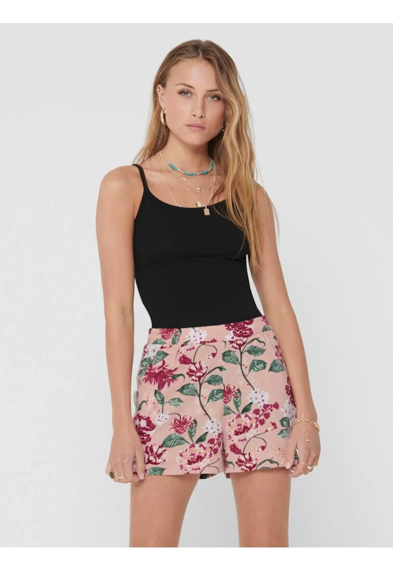 Maiou uni slim fit din amestec de bumbac