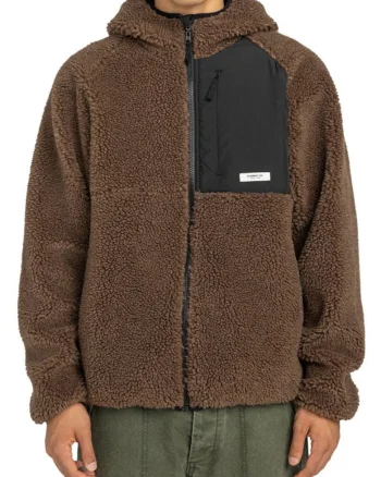 Geaca reversibila cu gluga si fleece sherpa Wolfe