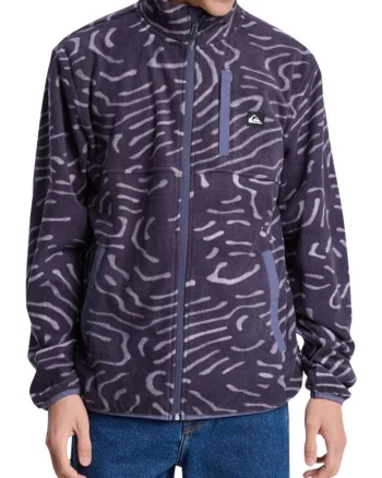 Jacheta usoara de fleece cu imprimeu abstract No Destination
