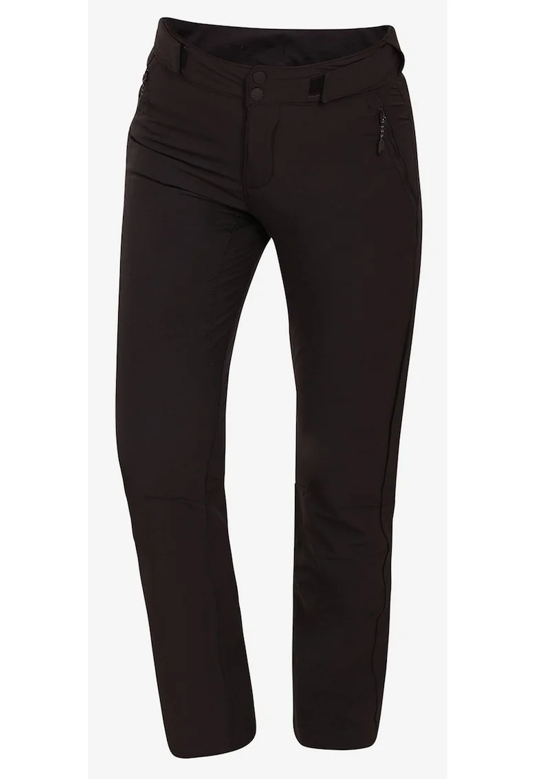 Pantaloni din material softshell cu model uni pentru drumetii
