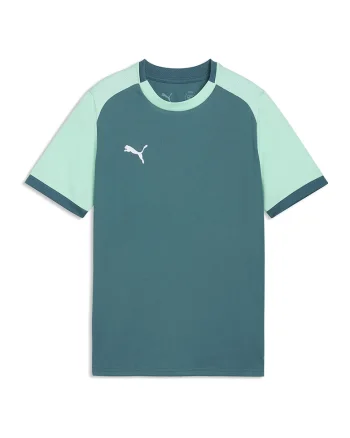 Tricou cu design colorblock, pentru fotbal, Verde pal/Verde persan