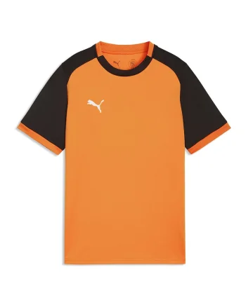 Tricou cu design colorblock, pentru fotbal, Negru/Portocaliu