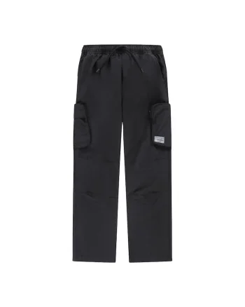 Pantaloni cargo din amestec de bumbac, Negru stins