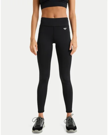 Colanti dama,  slim fit, talie inalta, negru, poliester reciclat,