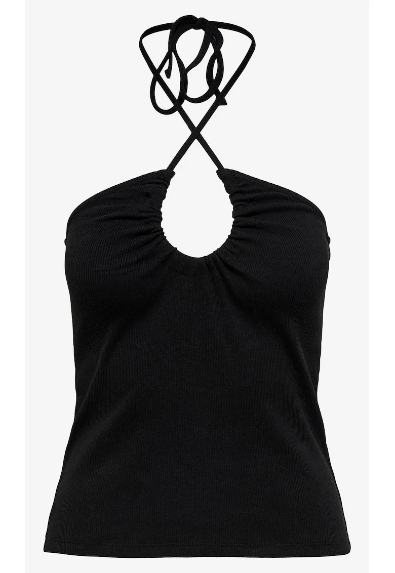 Top cu decolteu halter,