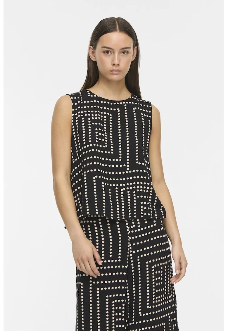 Top cu buline, Negru/Crem