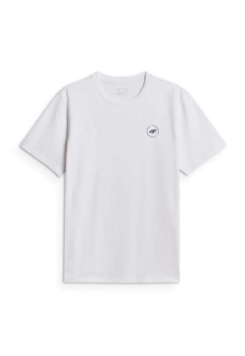 Tricou relaxat barbati  alb, bumbac, Alb