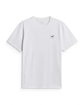 Tricou relaxat barbati  alb, bumbac, Alb
