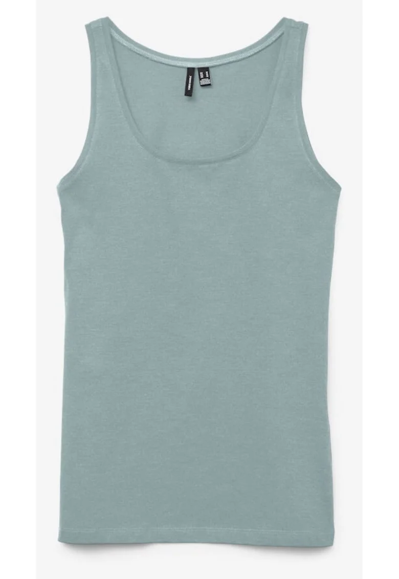 Top de bumbac organic, cu model uni
