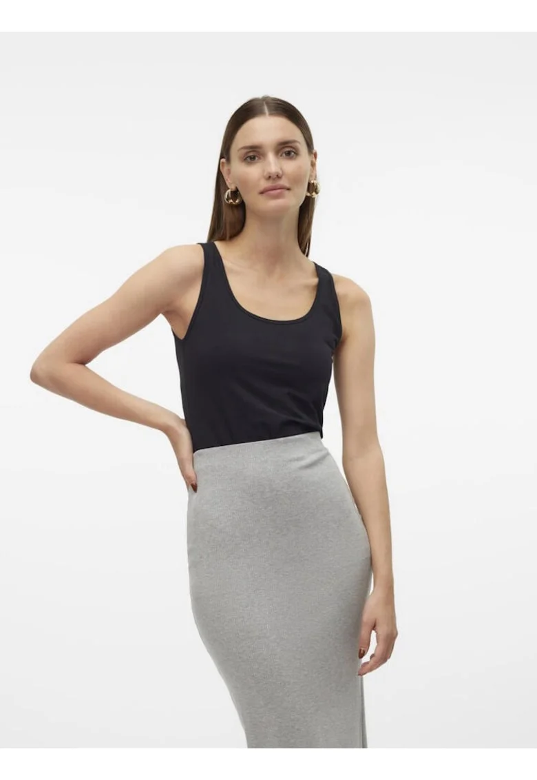 Top de bumbac organic cu model uni