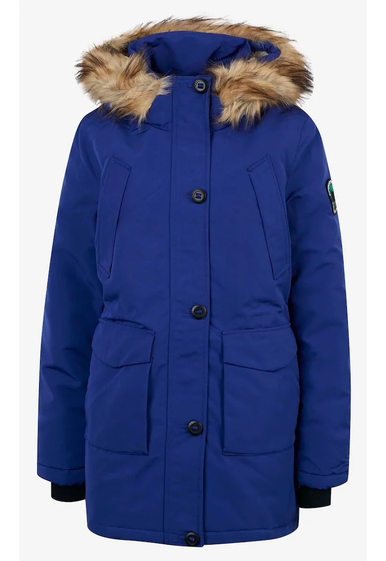 Geaca parka cu garnitura din blana artificiala Everest,
