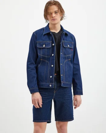 jacheta din denim cu nasturi