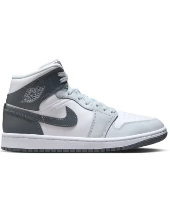 Pantofi sport  Air Jordan 1 Mid 52356, Alb/Gri