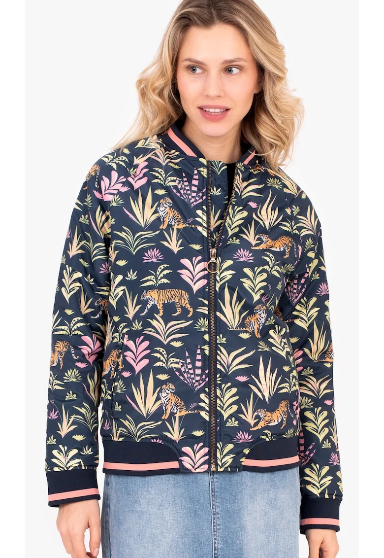 Geaca cu model regular fit cu fermoar,