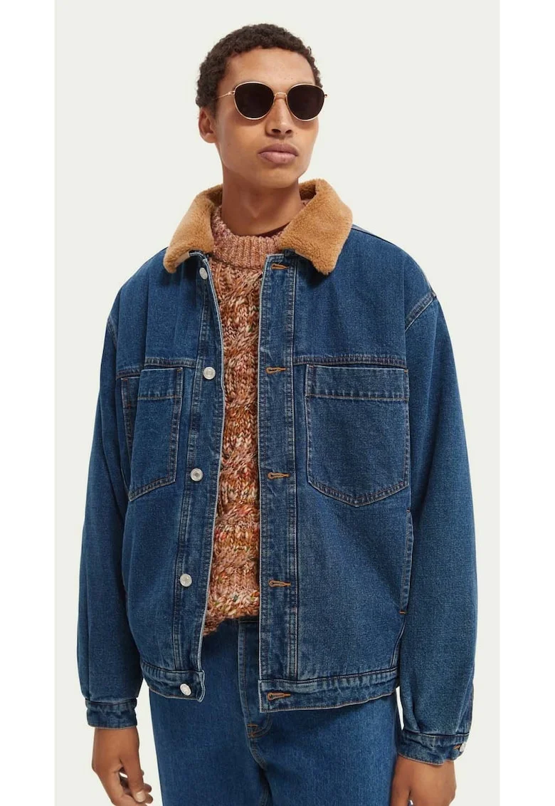 geaca din denim cu nasturi