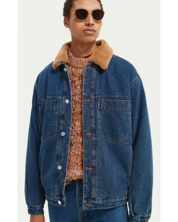 geaca din denim cu nasturi