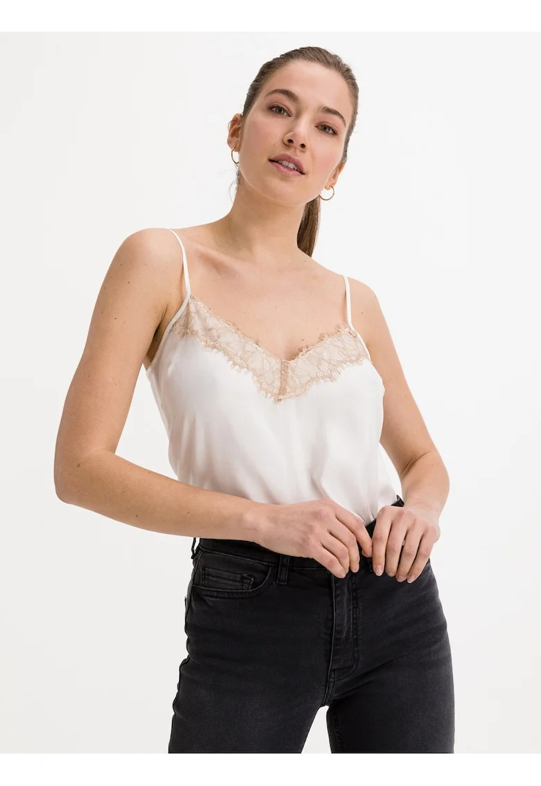 Top cami cu dantela,