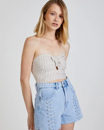 Top crop fara bretele