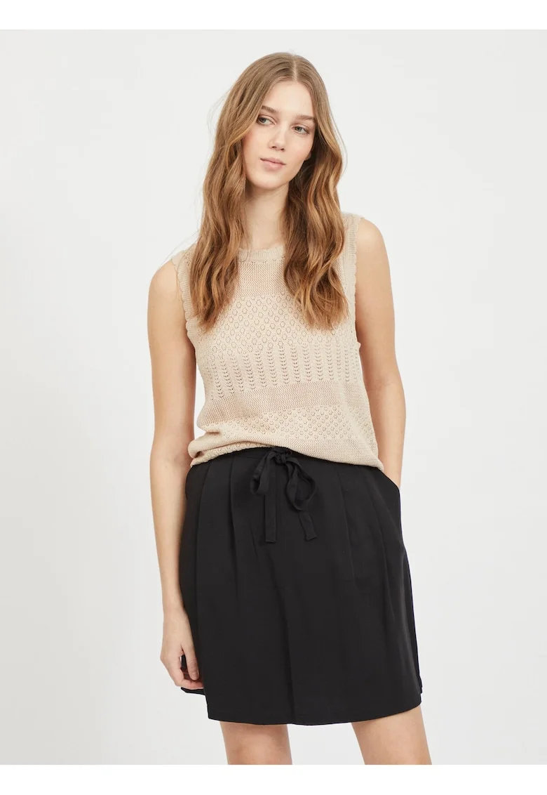 Top cu aspect transparent si model uni