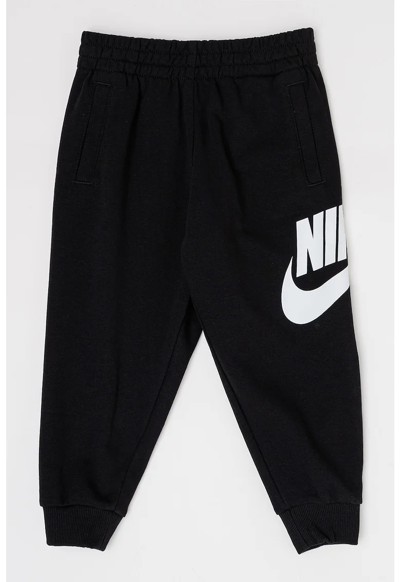 Pantaloni de trening din amestec de bumbac cu logo, Negru