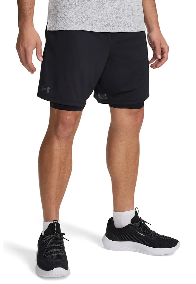 Pantaloni scurti pentru fitness Tech Vent, Negru