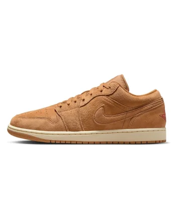 Pantofi sport  Air Jordan 1 Low, alb, piele, Maro