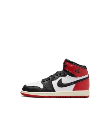Pantofi sport,  1 Retro High Og "Black Toe", Piele naturala, Alb, Alb