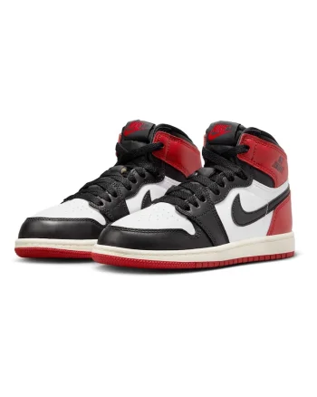 Pantofi Sport Copii Air  Retro 1 High Black Toe, Alb