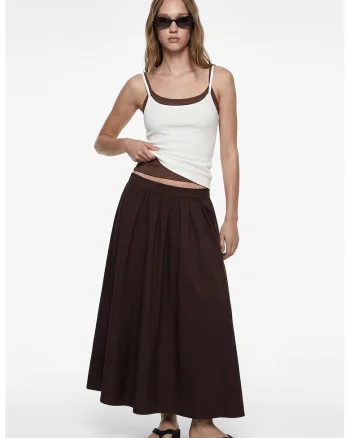 Top slim fit cu bretele subtiri, Alb murdar