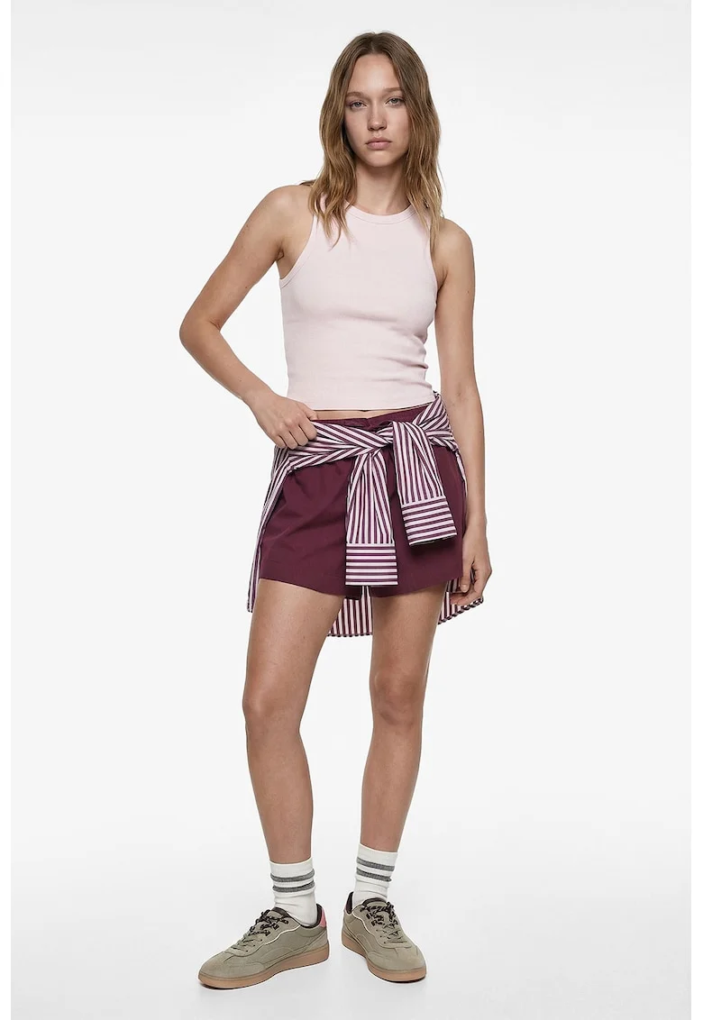 Top crop slim fit, Nude rose
