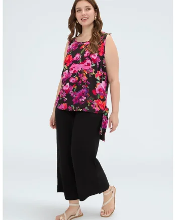 Top cu imprimeu floral, Multicolor