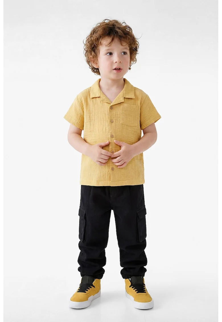 Pantaloni cargo cu talie elastica, Albastru ultramarin