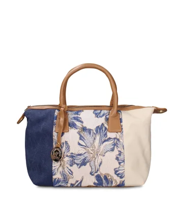 Geanta cu model patchwork Zefira Lux, Bleumarin