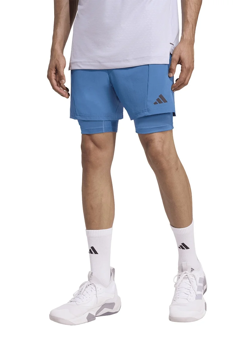 Pantaloni scurti pentru antrenament D4T, Albastru deschis