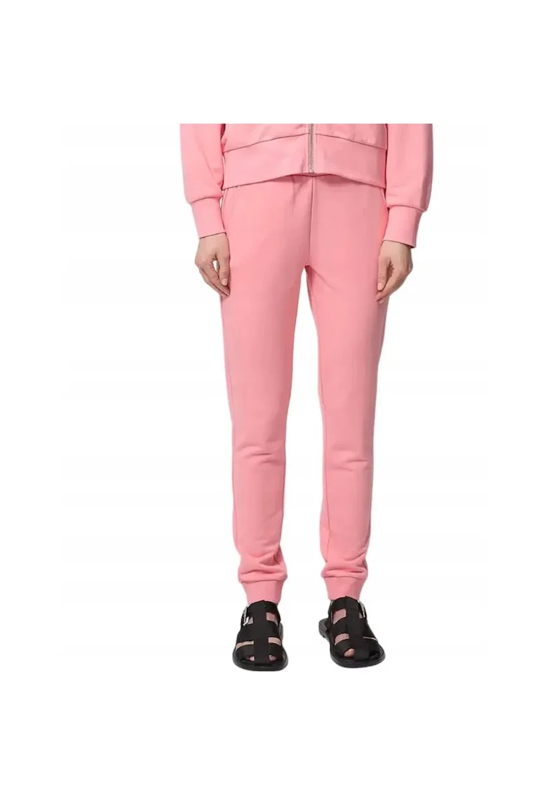 Pantaloni sport dama  roz, bumbac, doua buzunare